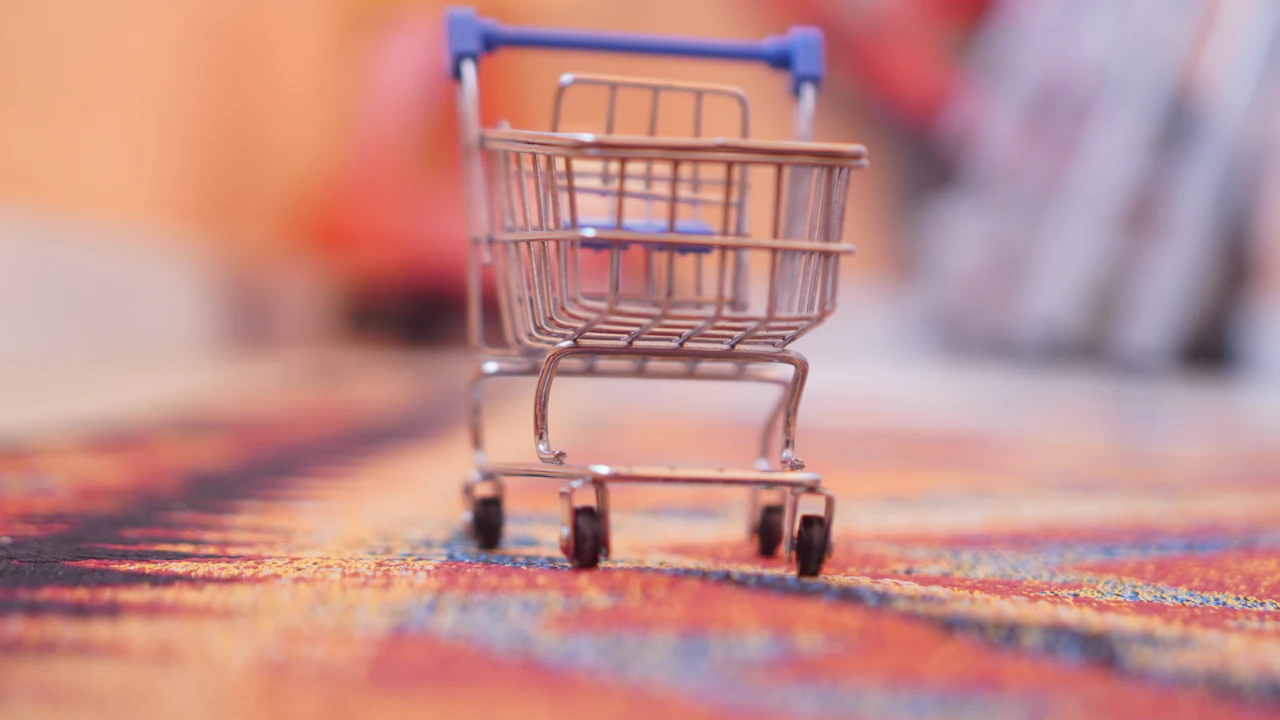 Un carrito de compras en miniatura